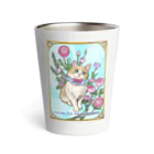 Ａｔｅｌｉｅｒ　Ｈｅｕｒｅｕｘの春の花々と猫　Fiori di Primavera Ⅰ Thermo Tumbler