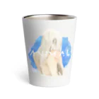 SANKAKU DESIGN STOREの僕らはただの動物。 青 Thermo Tumbler