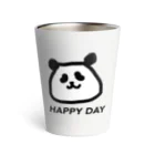 HAPPY DAYの頭が平らなパンダ^^ Thermo Tumbler