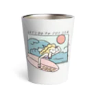 surf girl illustration yuriの海へ行こう（裸眼編） Thermo Tumbler