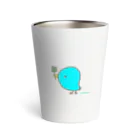 mooncatの幸せのBlue bird Thermo Tumbler