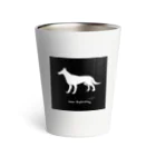 mya-mya=MIYA JUNKO's shop 02のbeautiful white shepherd dog Thermo Tumbler