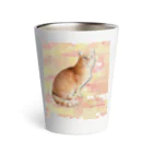 ともの茶トラにゃんこ Gingercat 文字入り Thermo Tumbler