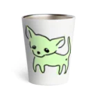 akane_art（茜音工房）のゆるチワワ（グリーン） Thermo Tumbler