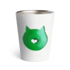 masaette (マサエッテ)の陶器　猫　緑 サーモタンブラー