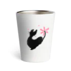 ぽまりにゃ庵のくろねことはな Thermo Tumbler