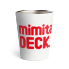 mimitabDECK.Kの耳たぶでっけー（赤ロゴ） サーモタンブラー