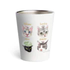 なにぬ猫-YAの＜うちの子＋にくきゅう＊ポートレート＞KHAW & DAOW＆BEA＆LUCKY Thermo Tumbler