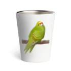 街のいろどりのキガシラアオハシインコ(前面プリント) Thermo Tumbler