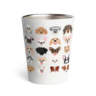 kimchinのいろいろな犬種のかわいい顔 Thermo Tumbler