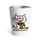 ❤Loveちゃんshop❤の/ HAPPYにゃんこ Thermo Tumbler