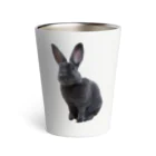 モフモフ動物ストアの凛々うさぎ Thermo Tumbler