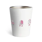 illustration akko shopのお散歩ずきんPink Thermo Tumbler