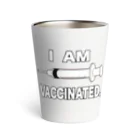 illust_designs_labのワクチン接種済みのイラスト COVID-19 vaccine mRNA 英語文字付き Thermo Tumbler