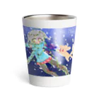 くぅちゃんの犬と星と女の子 Thermo Tumbler