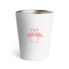 白玉しらこのフラミンゴ Thermo Tumbler