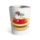 イラスト MONYAAT のスズメがちゅん　あっぷるすとあでちゅん Thermo Tumbler