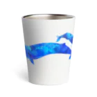 まつおるかグッズの星空ぽいクジラたち（ヨコ） Thermo Tumbler