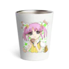 しろくろぷぅじぃのドーナツしろぷぅ（キラキラ） Thermo Tumbler