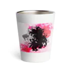 紅空月(kouzuki)designの金魚花_pink Thermo Tumbler