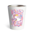 ポップなホラーが好きな人のショップのいろんなおばけたち（ゆめかわver） Thermo Tumbler