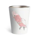 まめるりはことりのご機嫌モモイロインコちゃん【まめるりはことり】 Thermo Tumbler