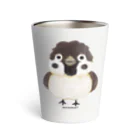 イラスト MONYAAT のスズメがちゅん L Thermo Tumbler