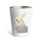 まめるりはことりの見つめるオカメインコちゃん【まめるりはことり】 Thermo Tumbler