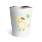 小鳥のほっぺの水玉ピヨちゃん Thermo Tumbler