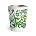 glass.saoriのgreen flowers 緑の花唐草 Thermo Tumbler