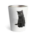 サバミケ、茶トラ、鍵しっぽ。の黒猫大好き Thermo Tumbler