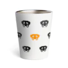 PugPug_SHOの黒パグ_ドットパターンver. Thermo Tumbler