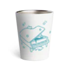 あずき缶の星に願いを　ピアノに猫を Thermo Tumbler