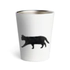 小鳥と映画館の黒猫の行進 Thermo Tumbler