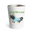 Teal Blue Coffeeのお散歩の時間_BLUE Ver. Thermo Tumbler