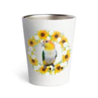 まんまるショップのひまちゃん🌻タンブラー(シロハラインコ) Thermo Tumbler