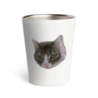 おもごまの猫のごまめちゃんと花 Thermo Tumbler