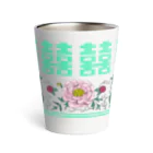 Atelier.a.dot アトリエ・エードットのダブルハピネス花蝶 Thermo Tumbler