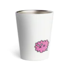 バケネココウボウのもやくもさん(ピンク) Thermo Tumbler