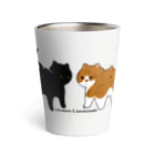 猫ねこママどんぐりのゆきころふりむき Thermo Tumbler