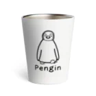 MrKShirtsのPengin (ペンギン) 黒デザイン Thermo Tumbler