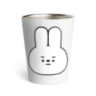 こつｗのおみせの量産うさぎ まゆげ ver.ホワイト Thermo Tumbler