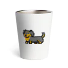 たばちひらんどのおみせのドット絵犬（ミニチュアダックス） Thermo Tumbler