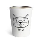 MrKShirtsのInu (犬) 黒デザイン Thermo Tumbler