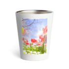 蛍石のI found the breath of spring in the park. Thermo Tumbler