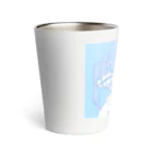 こまちゃんの絵のおみせの女の子とクリームソーダとネコ Thermo Tumbler