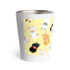 まねきねこSHOPの招き猫　黄 Thermo Tumbler