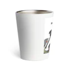 keeeeeep smilingのチョキを習得した猫 Thermo Tumbler