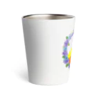 mariechan_koboの019 コガネメキシコインコ③ 紫陽花リース Thermo Tumbler