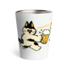 愉快レトロ雑貨屋★39太郎のかんぱ〜い呑み猫★ぶち太郎 Thermo Tumbler